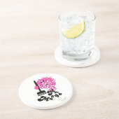 Mr Messy | Bezem en naam Zandsteen Onderzetter (Zijkant)