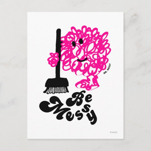 Mr Messy Cleaning Up Briefkaart (Voorkant)