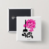 Mr Messy Cleaning Up Vierkante Button 5,1 Cm (Voorkant /achterkant)