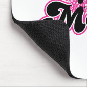 Mr Messy | Grote zwarte en roze letters Muismat (Hoek)