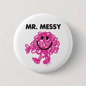 Mr Messy | Klassieke post Ronde Button 5,7 Cm (Voorkant)