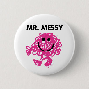 Mr Messy Klassieke post Ronde Button 5,7 Cm