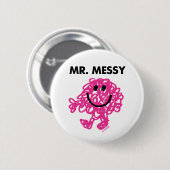 Mr Messy | Klassieke post Ronde Button 5,7 Cm (Voorkant /achterkant)
