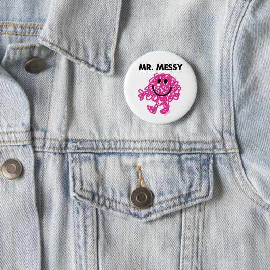 Mr Messy | Klassieke post Ronde Button 5,7 Cm (In situ)
