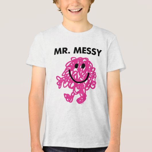 Mr Messy | Klassieke post Tri-Blend Shirt (Voorkant)