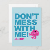 Mr Messy | Niet met mij meegaan Briefkaart (Voorkant / Achterkant)