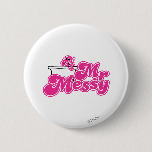 Mr Messy onderdompeling in bad Ronde Button 5,7 Cm