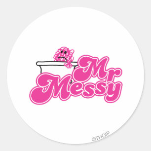 Mr Messy   onderdompeling in bad Ronde Sticker