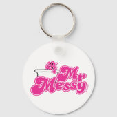 Mr Messy | onderdompeling in bad Sleutelhanger (Achterkant)