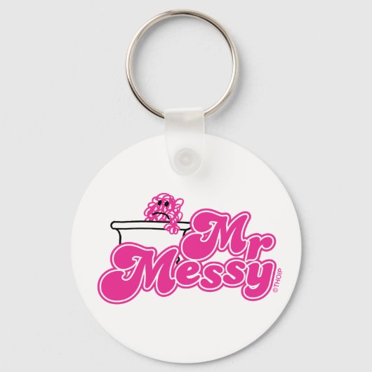 Mr Messy | onderdompeling in bad Sleutelhanger (Achterkant)