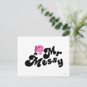 Mr Messy | schoonmaken met bezem Briefkaart (Staand voorkant)