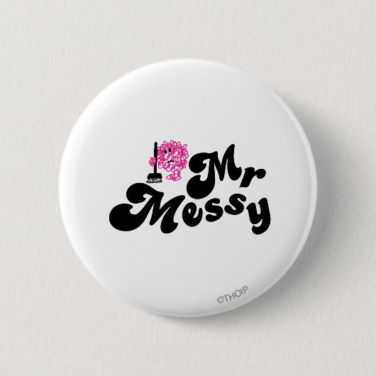 Mr Messy | schoonmaken met bezem Ronde Button 5,7 Cm (Voorkant)