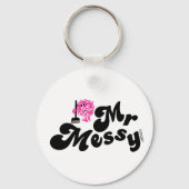 Mr Messy | schoonmaken met bezem Sleutelhanger (Voorkant)