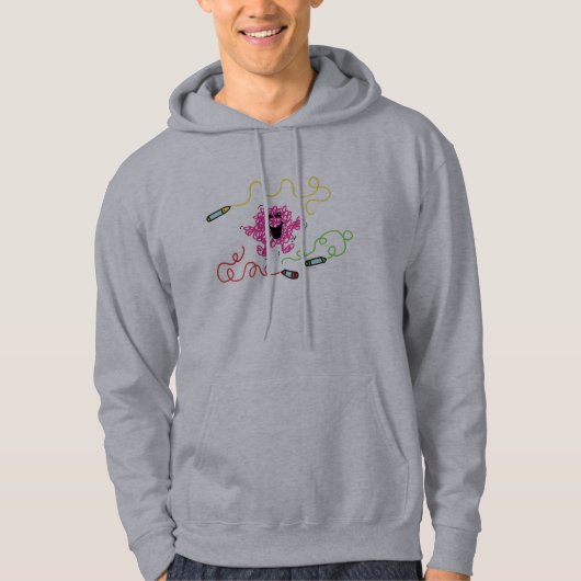 Mr Messy speelt met Crayons Hoodie (Voorkant)