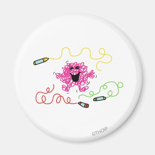 Mr Messy speelt met Crayons Magneet (Voorkant)