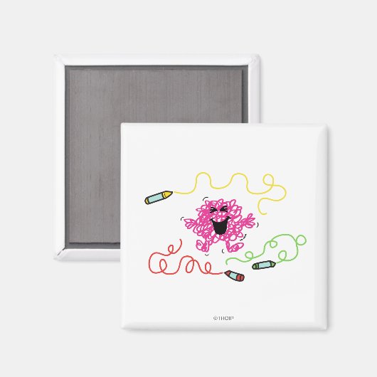 Mr Messy speelt met Crayons Magneet (Voorkant / Achterkant)