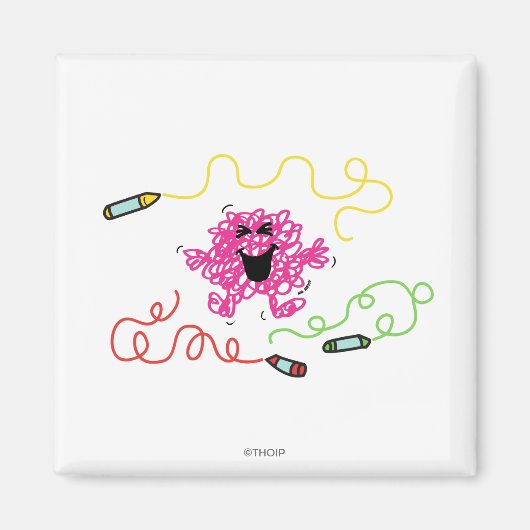 Mr Messy speelt met Crayons Magneet (Voorkant)