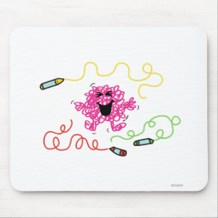 Mr Messy speelt met Crayons Muismat