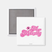 Mr Messy | Sprankelende roze naam Magneet (Voorkant / Achterkant)