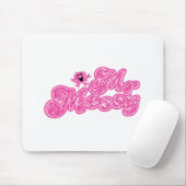 Mr Messy | Sprankelende roze naam Muismat (Met muis)