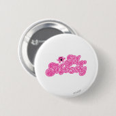 Mr Messy | Sprankelende roze naam Ronde Button 5,7 Cm (Voorkant /achterkant)