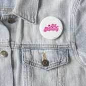 Mr Messy | Sprankelende roze naam Ronde Button 5,7 Cm (In situ)