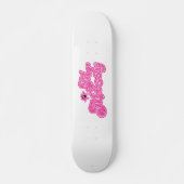 Mr Messy | Sprankelende roze naam Skateboard (Voorkant)
