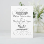 Mr. & mevrouw Gray - 3x5 Wedding Invitation Kaart (Staand voorkant)