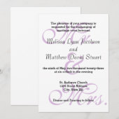 Mr. & mevrouw Paars - Wedding Invitation Kaart (Voorkant / Achterkant)
