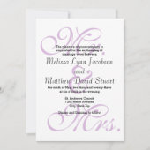 Mr. & mevrouw Paars - Wedding Invitation Kaart (Voorkant)