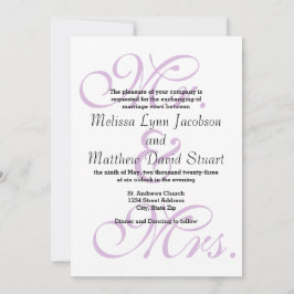 Mr. & mevrouw Paars - Wedding Invitation Kaart