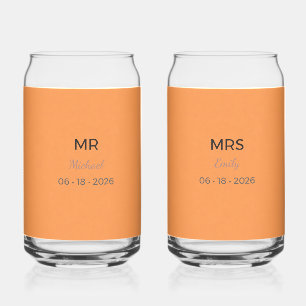 Mr. & Mevrouw Trouwbril Romantische Toast Set Blikvorm Glas