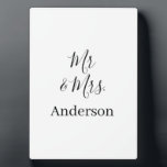 Mr & Mevrouw voeg familienaam datum jaar huwelijks Fotoplaat<br><div class="desc">ontwerp</div>