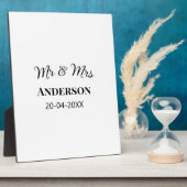 Mr & Mevrouw voeg familienaam toe datum jaar huwel Fotoplaat (Zijkant)