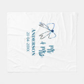 Mr & Mevrouw voeg naam datum huwelijksfeest lint b Fleece Deken (Voorkant (Horizontaal))
