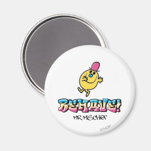 Mr Mischief | zich gedragen Magneet (Voorkant / Achterkant)