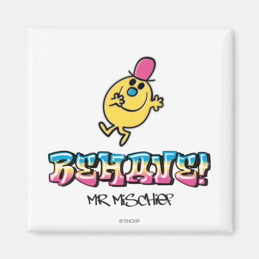 Mr Mischief | zich gedragen Magneet (Voorkant)