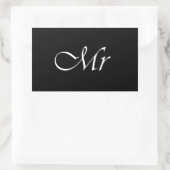 Mr Monogram Rechthoekige Sticker (Tas)