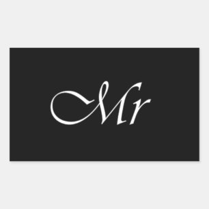Mr Monogram Rechthoekige Sticker