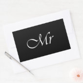Mr Monogram Rechthoekige Sticker (Envelop)