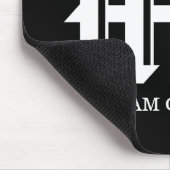 MR. Monogram zwarte & witte naam Muismat (Hoek)