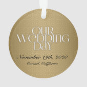 Mr & Mr. 1st Kerstmis Gold Damask Foto Ornament (achterkant)