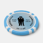 Mr & Mr Bachelor Party Blauw Poker Chips (Enkel)