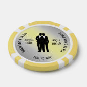 Mr & Mr Bachelor Party Geel Poker Chips (Enkel)