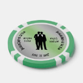 Mr & Mr Bachelor Party Groen Poker Chips (Enkel)