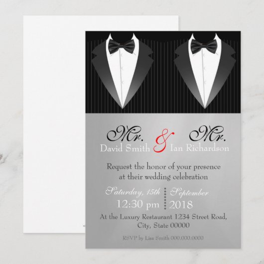 Mr. & Mr. Bow Kaart (Voorkant / Achterkant)