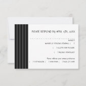 Mr & Mr Bow Stropdassen & Pin Striped RSVP Card Kaartje (Achterkant)