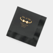 Mr & Mr Custom Wedding Bowtie Folie Servetten (Links)