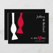 Mr & Mr Doe de wiskunde-ansichtkaart Aankondigingskaart (Voorkant / Achterkant)