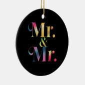Mr. & Mr. Gay Bachelor Party Gay Huwelijk  Keramisch Ornament (Rechts)